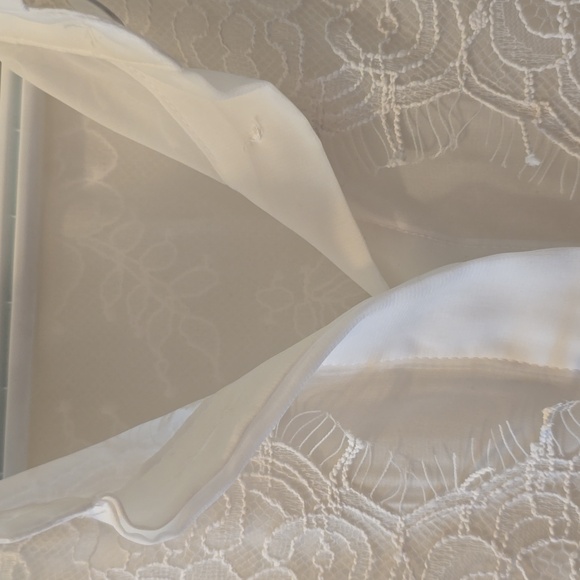 RYEGRASS BRAND WOMEN'S SHEER WHITE FRONT BUTTON BLOUSE TOP SIZE SMALL - Picture 7 of 16